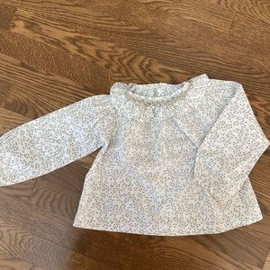 White Floral Kids Blouse
